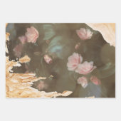 Elegant Gold Pink Rose Bokeh Lights Ontkoppeling Inpakpapier Vel (Voorkant 2)