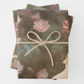 Elegant Gold Pink Rose Bokeh Lights Ontkoppeling Inpakpapier Vel (In situ)