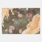 Elegant Gold Pink Rose Bokeh Lights Ontkoppeling Inpakpapier Vel (Voorkant)