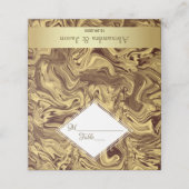 Elegant Gold Plaatskaartje (Buitenkant ongevouwen)