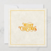 Elegant Gold & Poinsettia Christmas Party Kaart (Achterkant)