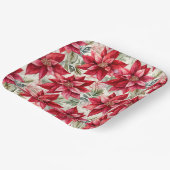 Elegant Gold Poinsettia Flower Papieren Bordje (Gebogen)