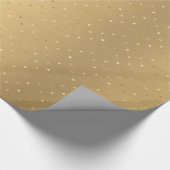 Elegant Gold Polka Dots Cadeaupapier (Hoek)