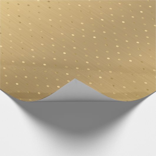 Elegant Gold Polka Dots Cadeaupapier (Hoek)