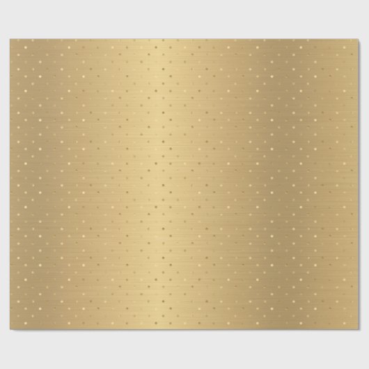 Elegant Gold Polka Dots Cadeaupapier (Vlak)