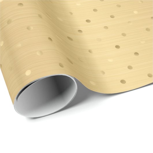 Elegant Gold Polka Dots Cadeaupapier (Rol Hoek)