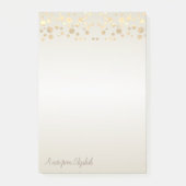 Elegant Gold Polka Dots, Confetti-gepersonaliseerd Post-it® Notes (Voorkant)