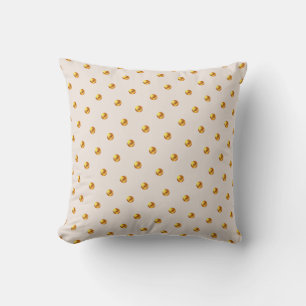Elegant Gold Polka Dots Kussen
