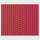Elegant Gold Polka Dots on Burgundy Cadeaupapier (Vlak)