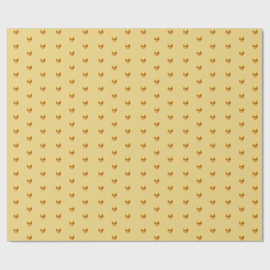 Elegant Gold Polka Dots op Golden Cadeaupapier (Vlak)