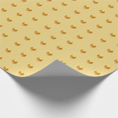 Elegant Gold Polka Dots op Golden Cadeaupapier (Hoek)