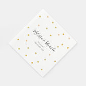 Elegant Gold Polka Dots Wedding Servet (Hoek)