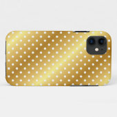 Elegant Gold Polkadot iPhone Case (Achterkant (horizontaal))
