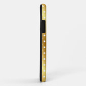 Elegant Gold Polkadot iPhone Case (Achterkant/rechts)