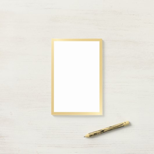 Elegant Gold Post-it® Notes (Op bureau)