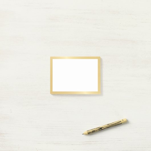 Elegant Gold Post-it® Notes (Op bureau)