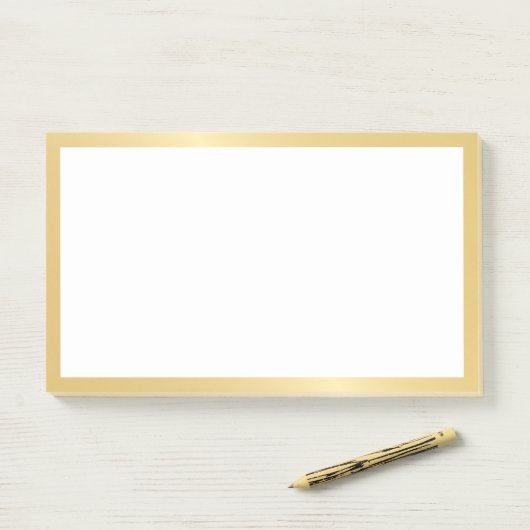 Elegant Gold Post-it® Notes (Op bureau)
