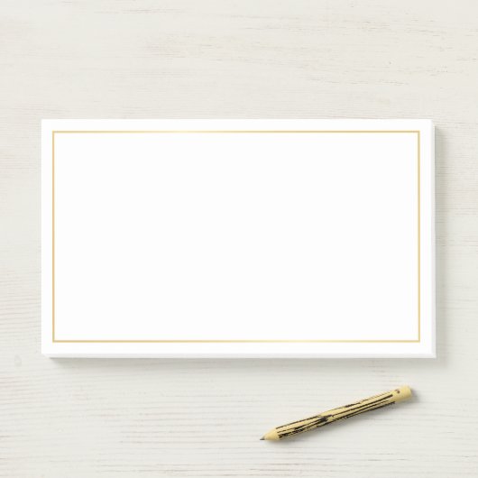 Elegant Gold Post-it® Notes (Op bureau)