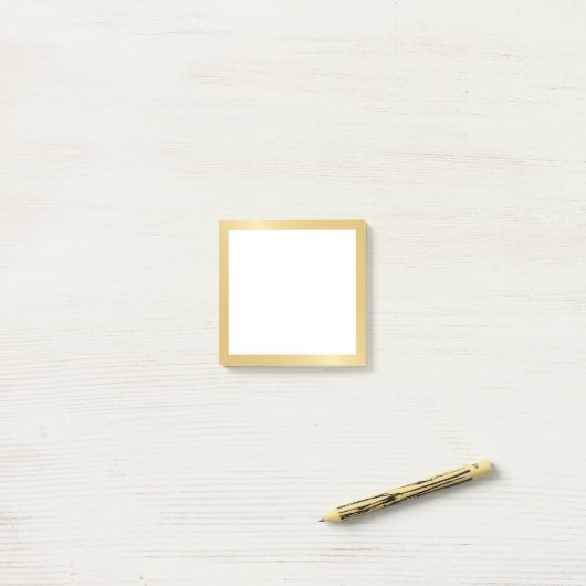Elegant Gold Post-it® Notes (Op bureau)