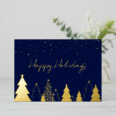 Elegant Gold Prettige feestdagen Company Folie Car (Staand Voorkant)