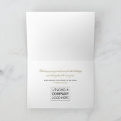 Elegant Gold Prettige feestdagen Ornament Business Kaart (Binnen)