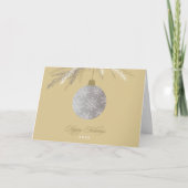 Elegant Gold Prettige feestdagen Ornament Business Kaart (Voorkant)