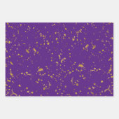 Elegant Gold Printed Splashes and Streaks Pattern Inpakpapier Vel (Voorkant)