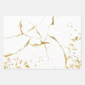 Elegant Gold Printed Splashes and Streaks Pattern Inpakpapier Vel (Voorkant 2)