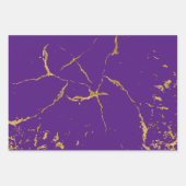 Elegant Gold Printed Splashes and Streaks Pattern Inpakpapier Vel (Voorkant 2)