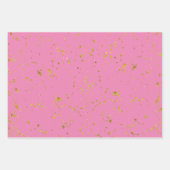 Elegant Gold Printed Splashes and Streaks Pattern Inpakpapier Vel (Voorkant)