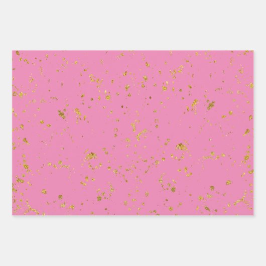 Elegant Gold Printed Splashes and Streaks Pattern Inpakpapier Vel (Voorkant)