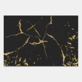 Elegant Gold Printed Splashes and Streaks Pattern Inpakpapier Vel (Voorkant 2)