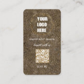 Elegant Gold Professional Design Moderne QR-code Visitekaartje (Voorkant)