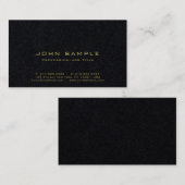 Elegant Gold Professional Premium Black Luxe Visitekaartje (Voorkant / Achterkant)
