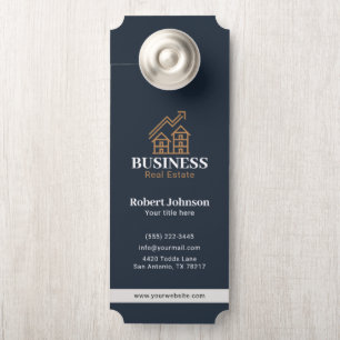 Elegant Gold Property Logo Vastgoed Deurhanger