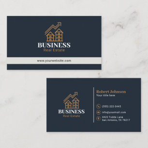 Elegant Gold Property Logo Vastgoed Visitekaartje
