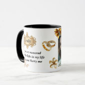 Elegant Gold Proposal Mug - "Will You Marry Me" Cu Mok (Voorkant links)