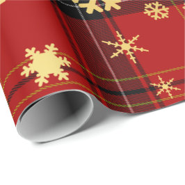 Elegant Gold & Pset-kerstsnowflake Patroon Cadeaupapier