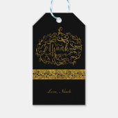 Elegant Gold Pumpkin Halloween Herfst Hartelijk da Cadeaulabel (Voorkant)