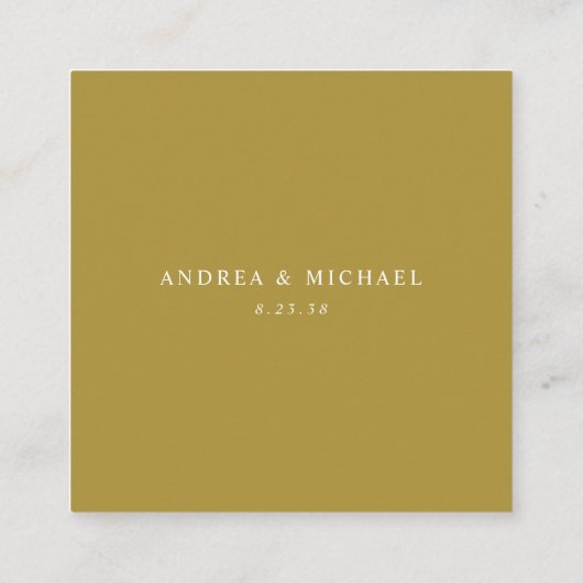 Elegant Gold QR Code Weddenschap Website Informatiekaartje (Achterkant)