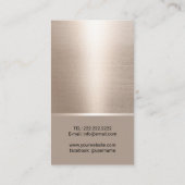 Elegant Gold Quill Pen Visitekaartje (Achterkant)