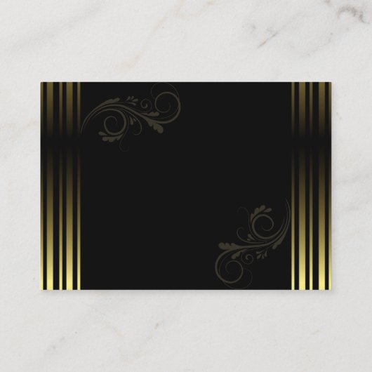 Elegant Gold Quinceanera Invitation Informatiekaartje (Achterkant)
