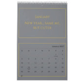 Elegant Gold Quote Calendar 2026 Kalender (Jan 2027)
