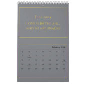 Elegant Gold Quote Calendar 2026 Kalender (Feb 2026)