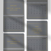 Elegant Gold Quote Calendar 2026 Kalender