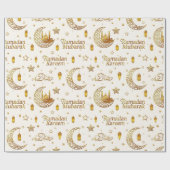 Elegant Gold Ramadan Greeting Arabic Calligraphy Cadeaupapier (Vlak)