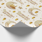 Elegant Gold Ramadan Greeting Arabic Calligraphy Cadeaupapier (Hoek)