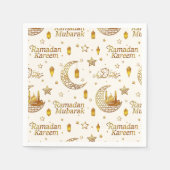 Elegant Gold Ramadan Kareem Calligraphy Iftar Servet (Voorkant)