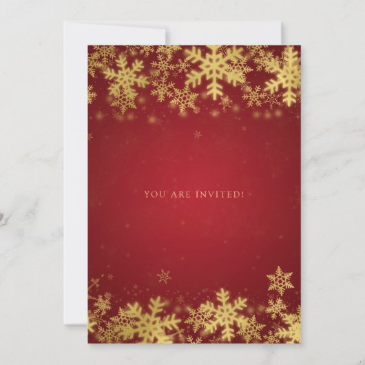 Elegant Gold & Red Corporate Holiday Party Kaart (Achterkant)