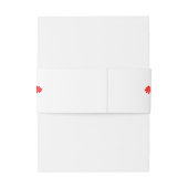 Elegant Gold Red Daisy Etching Invitation Band Uitnodigingen Wikkel (Achterkant Voorbeeld)